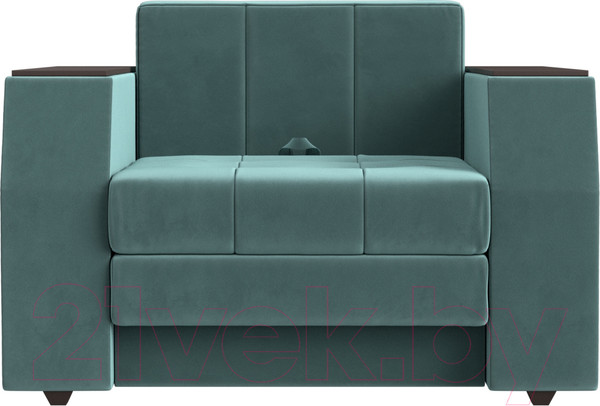 Изображение товара Кресло-кровать Лига Диванов Атлантида / 113836 (велюр бирюзовый)
