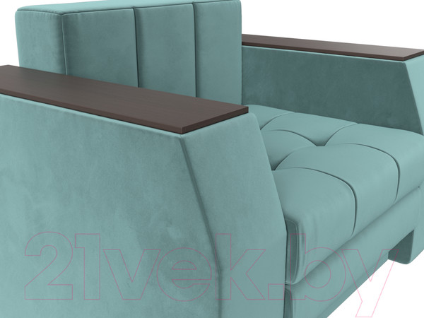 Изображение товара Кресло-кровать Лига Диванов Атлантида / 113836 (велюр бирюзовый)