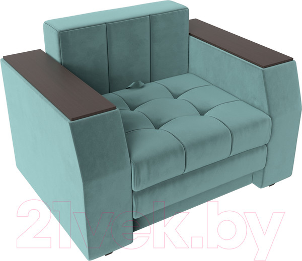 Изображение товара Кресло-кровать Лига Диванов Атлантида / 113836 (велюр бирюзовый)