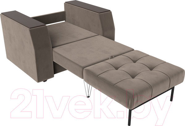 Изображение товара Кресло-кровать Лига Диванов Атлантида / 113839 (велюр коричневый)