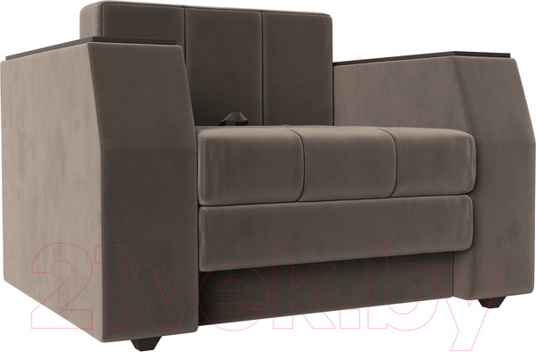 Изображение товара Кресло-кровать Лига Диванов Атлантида / 113839 (велюр коричневый)