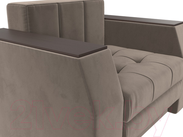 Изображение товара Кресло-кровать Лига Диванов Атлантида / 113839 (велюр коричневый)