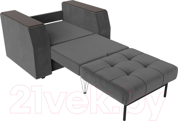 Изображение товара Кресло-кровать Лига Диванов Атлантида / 113840 (велюр серый)