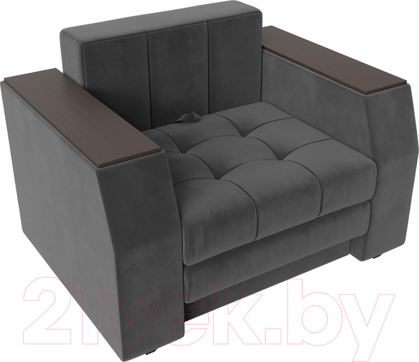 Изображение товара Кресло-кровать Лига Диванов Атлантида / 113840 (велюр серый)