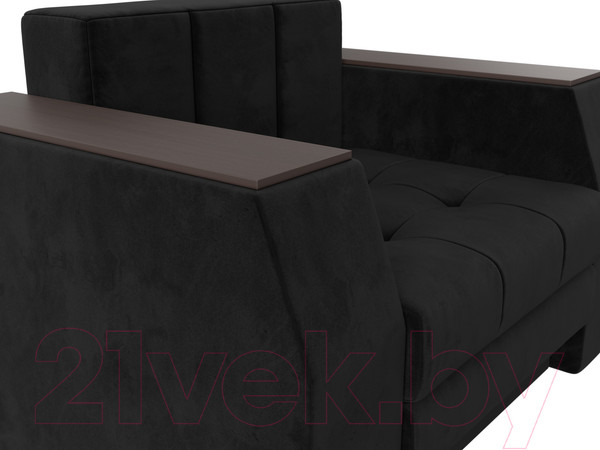 Изображение товара Кресло-кровать Лига Диванов Атлантида / 113842 (велюр черный)