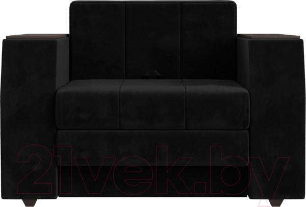 Изображение товара Кресло-кровать Лига Диванов Атлантида / 113842 (велюр черный)