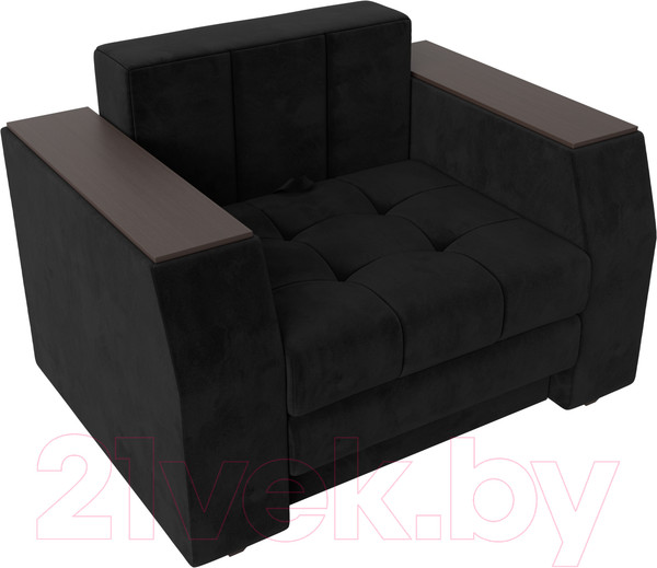 Изображение товара Кресло-кровать Лига Диванов Атлантида / 113842 (велюр черный)