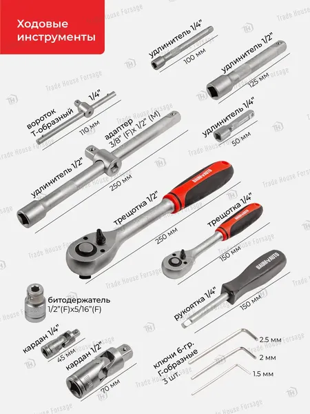 Изображение товара Универсальный набор инструментов BaumAuto BM-41082-5(16725)