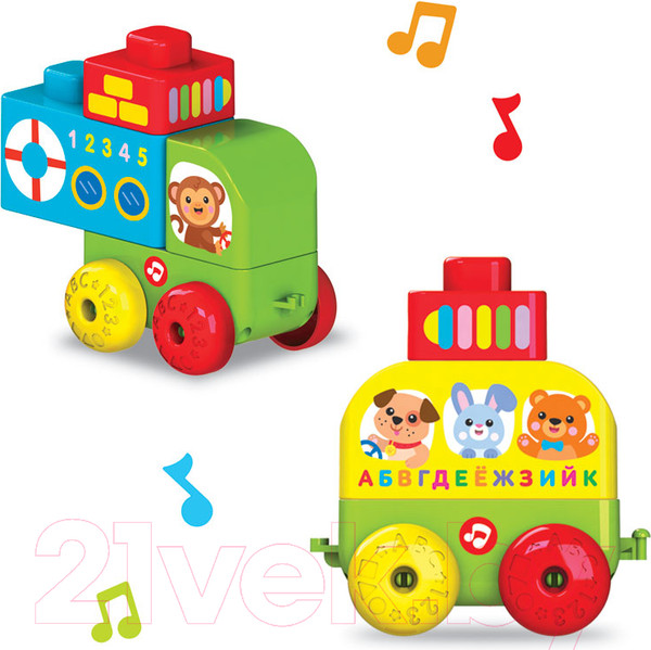 Изображение товара Развивающий игровой набор Азбукварик Talky Blocks. Машинки в городе / 2763