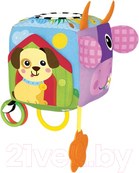 Изображение товара Подвеска на кроватку Азбукварик Музыкальный кубик Ферма Люленьки / 2665