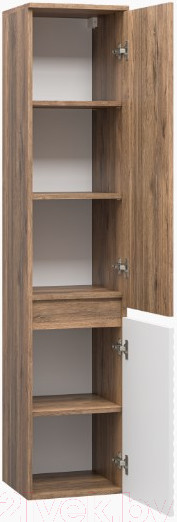 Изображение товара Шкаф-пенал для ванной Brevita Dakota 35 / DAK-050350-19/01П (белый/темное дерево)