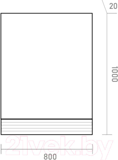 Изображение товара Зеркало Brevita 80 / DAK-02080 (черный/темное дерево)