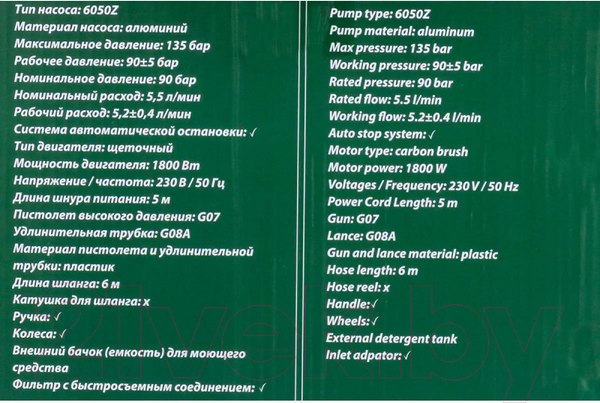 Изображение товара Мойка высокого давления RockForce RF-HRF13P(56479)