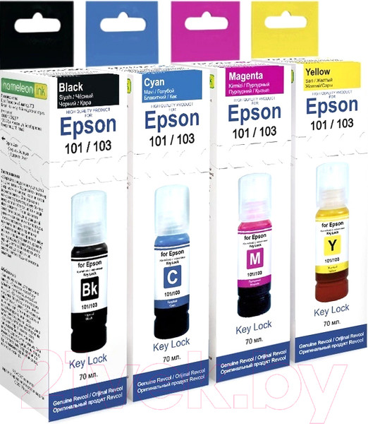 Изображение товара Комплект контейнеров с чернилами Revcol Для Epson 6442 (4 цвета)