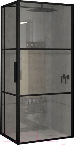 Изображение товара Душевой уголок Riho Grid GB203 / G004016121 (110x80, черный/прозрачный)