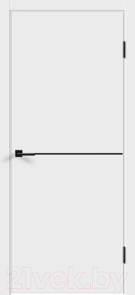 Изображение товара Дверь межкомнатная Velldoris Эмаль Flat H1 70x200 без врезки (белый/черный)