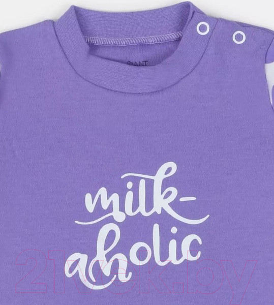 Изображение товара Комплект одежды для малышей Rant Milk-Aholic с шортами / 2-81/1 (фиолетовый, р.74)
