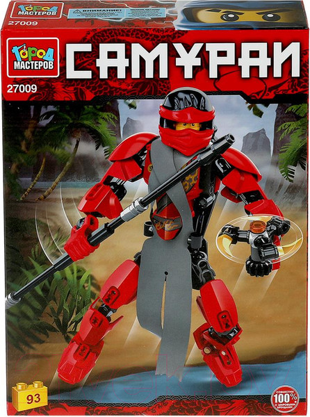 Изображение товара Конструктор Город мастеров Красный самурай / 27009-ZH (93эл)