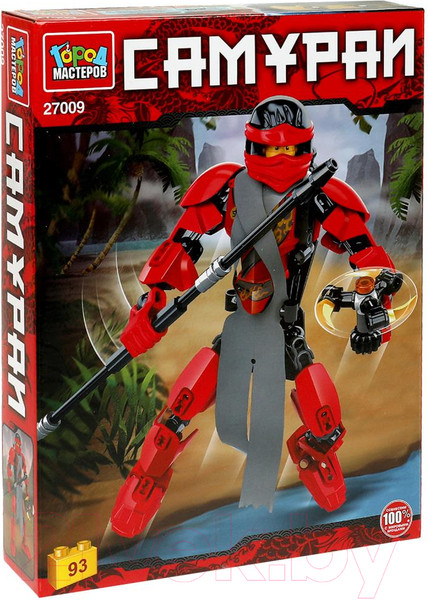 Изображение товара Конструктор Город мастеров Красный самурай / 27009-ZH (93эл)