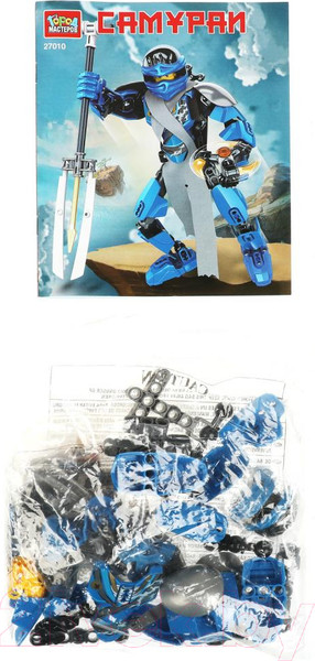 Изображение товара Конструктор Город мастеров Синий самурай / 27010-ZH (89эл)