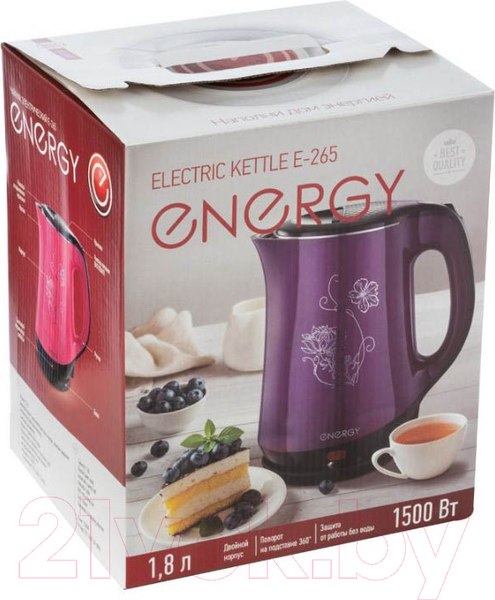 Изображение товара Электрочайник Energy E-265 / 164127 (фиолетовый)
