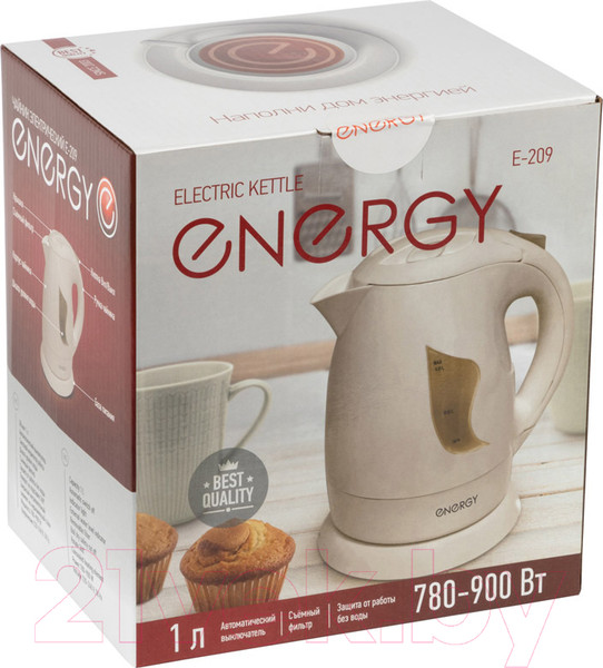 Изображение товара Электрочайник Energy E-209 / 153111 (бежевый)