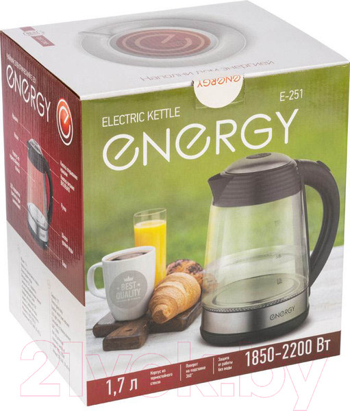 Изображение товара Электрочайник Energy E-251 / 164122 (черный)