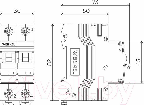 Изображение товара Выключатель автоматический Werkel W902P406
