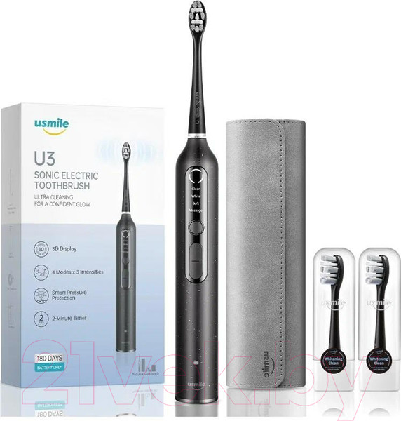Изображение товара Электрическая зубная щетка Usmile U3 (черный)