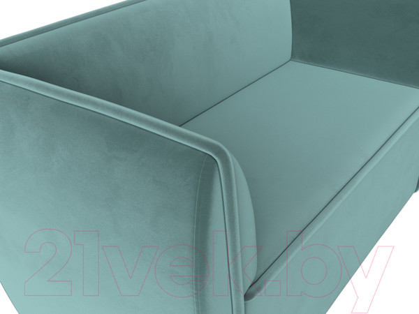 Изображение товара Диван Лига Диванов Бергамо 2-х местный / 112031 (велюр бирюзовый)