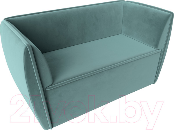 Изображение товара Диван Лига Диванов Бергамо 2-х местный / 112031 (велюр бирюзовый)