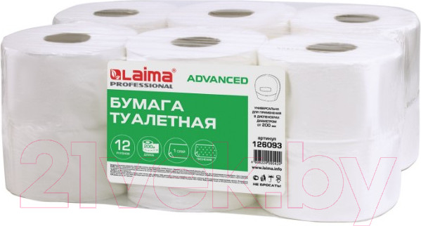 Изображение товара Туалетная бумага Laima Advanced / 126093 (белый)