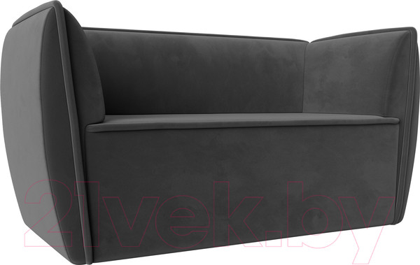 Изображение товара Диван Лига Диванов Бергамо 2-х местный / 112039 (велюр серый)