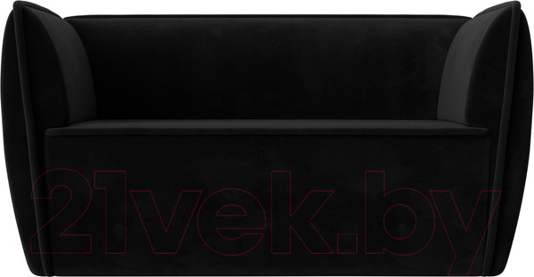 Изображение товара Диван Лига Диванов Бергамо 2-х местный / 112043 (велюр черный)
