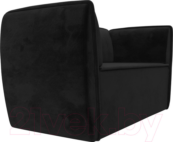 Изображение товара Диван Лига Диванов Бергамо 2-х местный / 112043 (велюр черный)