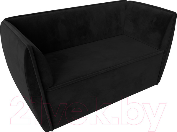 Изображение товара Диван Лига Диванов Бергамо 2-х местный / 112043 (велюр черный)