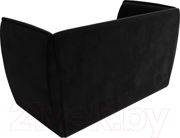 Изображение товара Диван Лига Диванов Бергамо 2-х местный / 112043 (велюр черный)