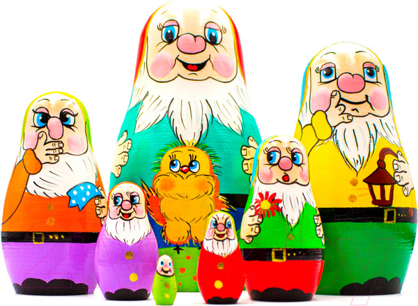 Изображение товара Матрешка сувенирная Брестская Фабрика Сувениров Семь гномов / 7109