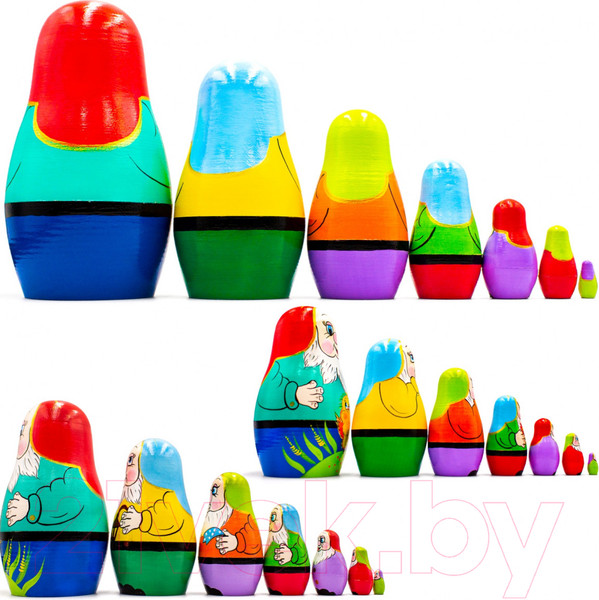 Изображение товара Матрешка сувенирная Брестская Фабрика Сувениров Семь гномов / 7109
