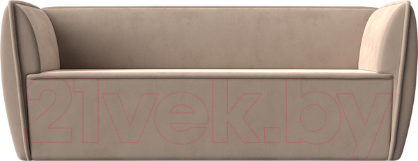 Изображение товара Диван Лига Диванов Бергамо 3-х местный / 112082 (велюр бежевый)