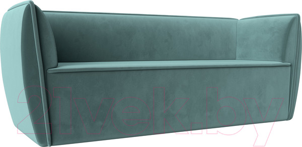 Изображение товара Диван Лига Диванов Бергамо 3-х местный / 112084 (велюр бирюзовый)