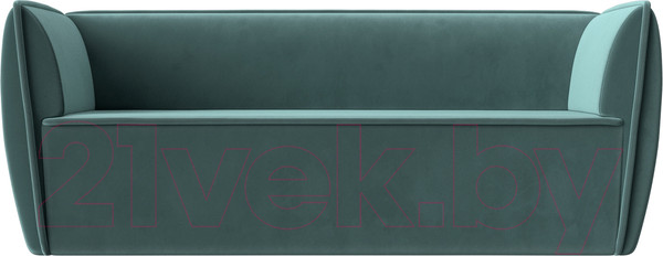 Изображение товара Диван Лига Диванов Бергамо 3-х местный / 112084 (велюр бирюзовый)