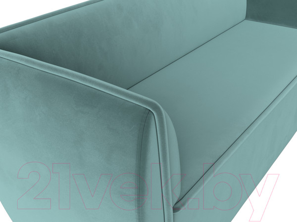 Изображение товара Диван Лига Диванов Бергамо 3-х местный / 112084 (велюр бирюзовый)