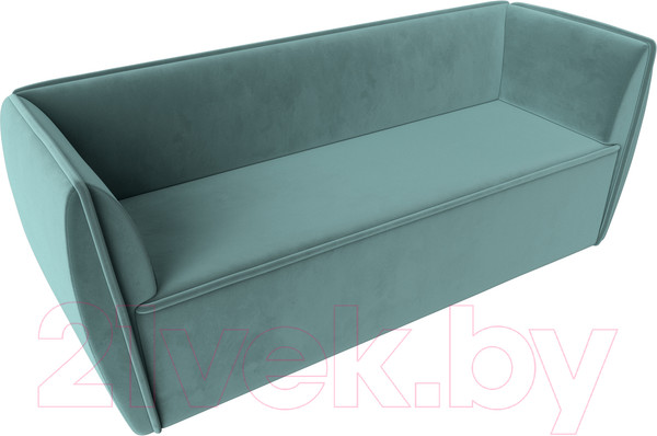 Изображение товара Диван Лига Диванов Бергамо 3-х местный / 112084 (велюр бирюзовый)