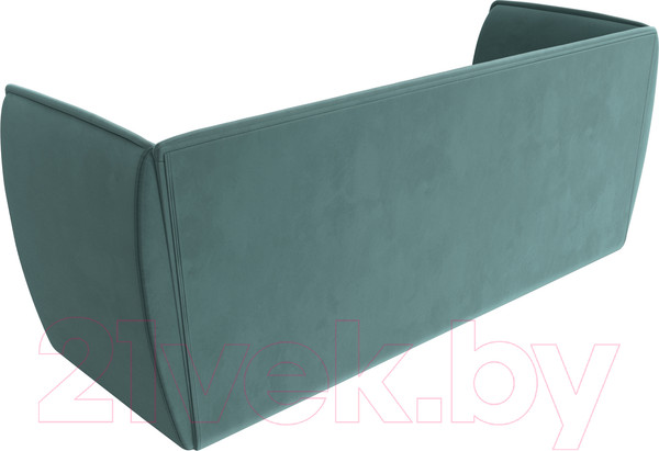 Изображение товара Диван Лига Диванов Бергамо 3-х местный / 112084 (велюр бирюзовый)