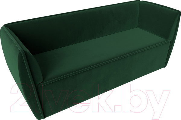 Изображение товара Диван Лига Диванов Бергамо 3-х местный / 112088 (велюр зеленый)
