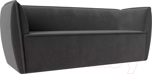 Изображение товара Диван Лига Диванов Бергамо 3-х местный / 112092 (велюр серый)