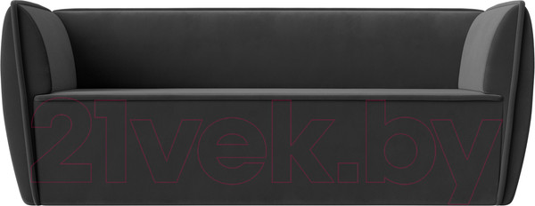 Изображение товара Диван Лига Диванов Бергамо 3-х местный / 112092 (велюр серый)