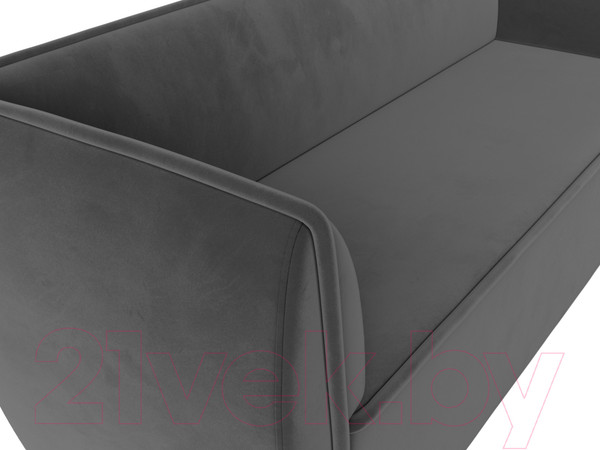 Изображение товара Диван Лига Диванов Бергамо 3-х местный / 112092 (велюр серый)