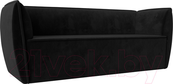 Изображение товара Диван Лига Диванов Бергамо 3-х местный / 112096 (велюр черный)